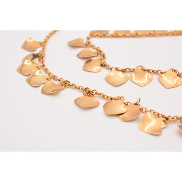 Vintage Statement Belt Gold Shaker Charm Dangle Linked Shiny Heavy Chunky 37" - Picture 3 of 12